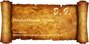 Deutelbaum Irma névjegykártya